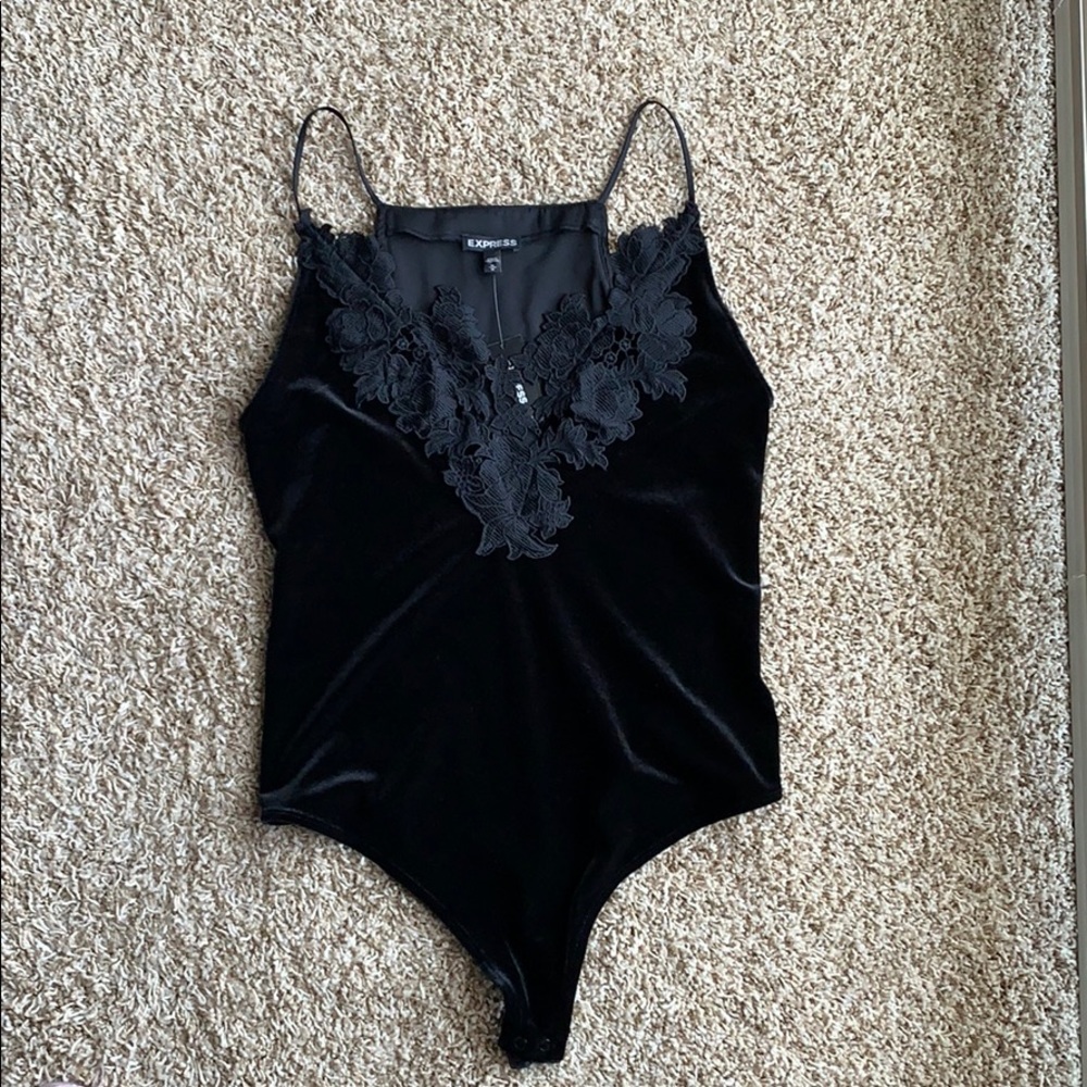 EXPRESS Velvet Body Suit